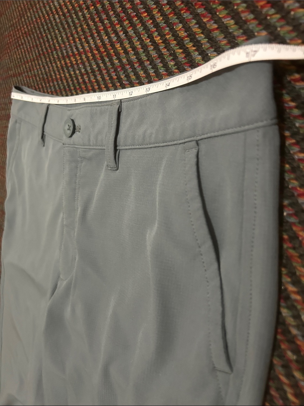 Eddie Bauer Ripstop Hiking Capri Pants Slate Gray Ruched Trail Tech Size 10 - Picture 6 of 10
